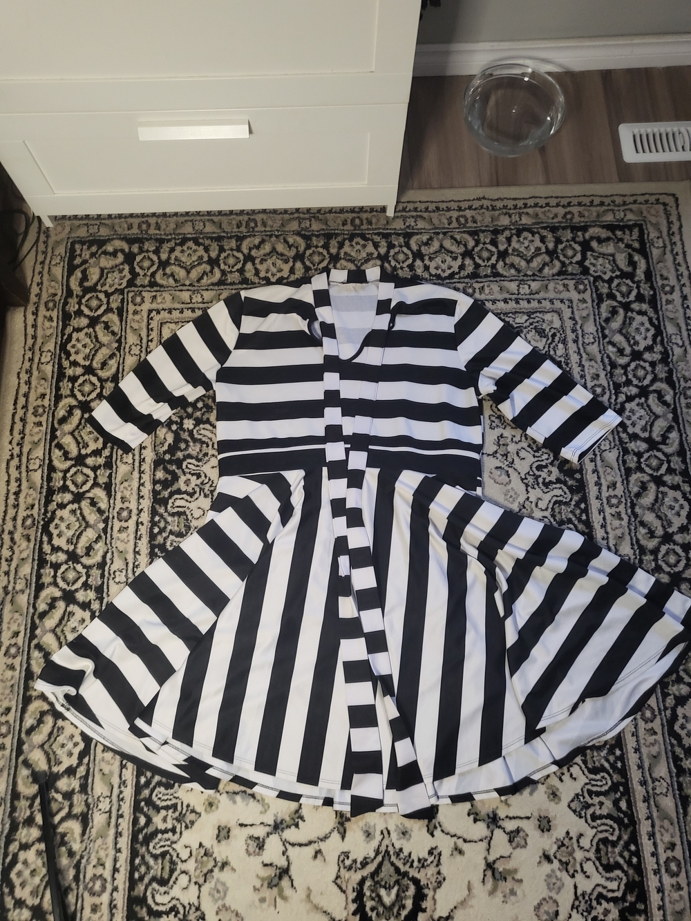 Black & White Striped Maxi Dress